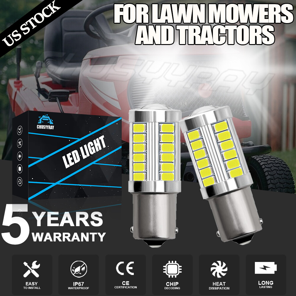 2x led bulbs for husqvarna deere lawn mower ride tractor ad2062r 1156 6000K
