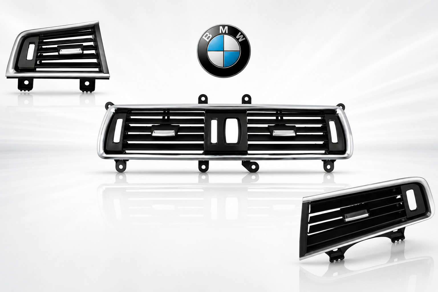 BMW F07 5 Series GT 535i 550i Center Air Grille Left Right Set OEM NEW
