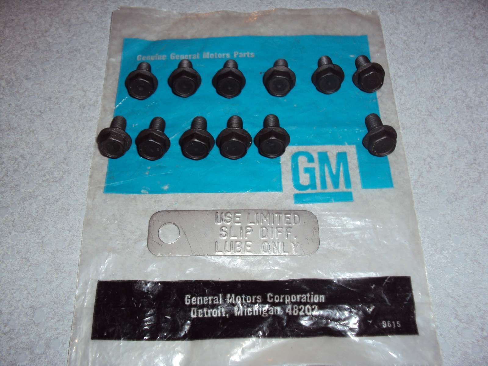 Chevelle SS Camaro BERGER COPO YENKO NIKKI GTO Judge Rear End Bolts Posi Tag NOS