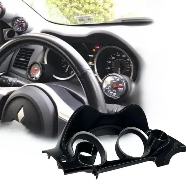 07 17 Mitsubishi Lancer Evo Cluster 52mm Dual Gauge Pod Mount Speedometer Trim