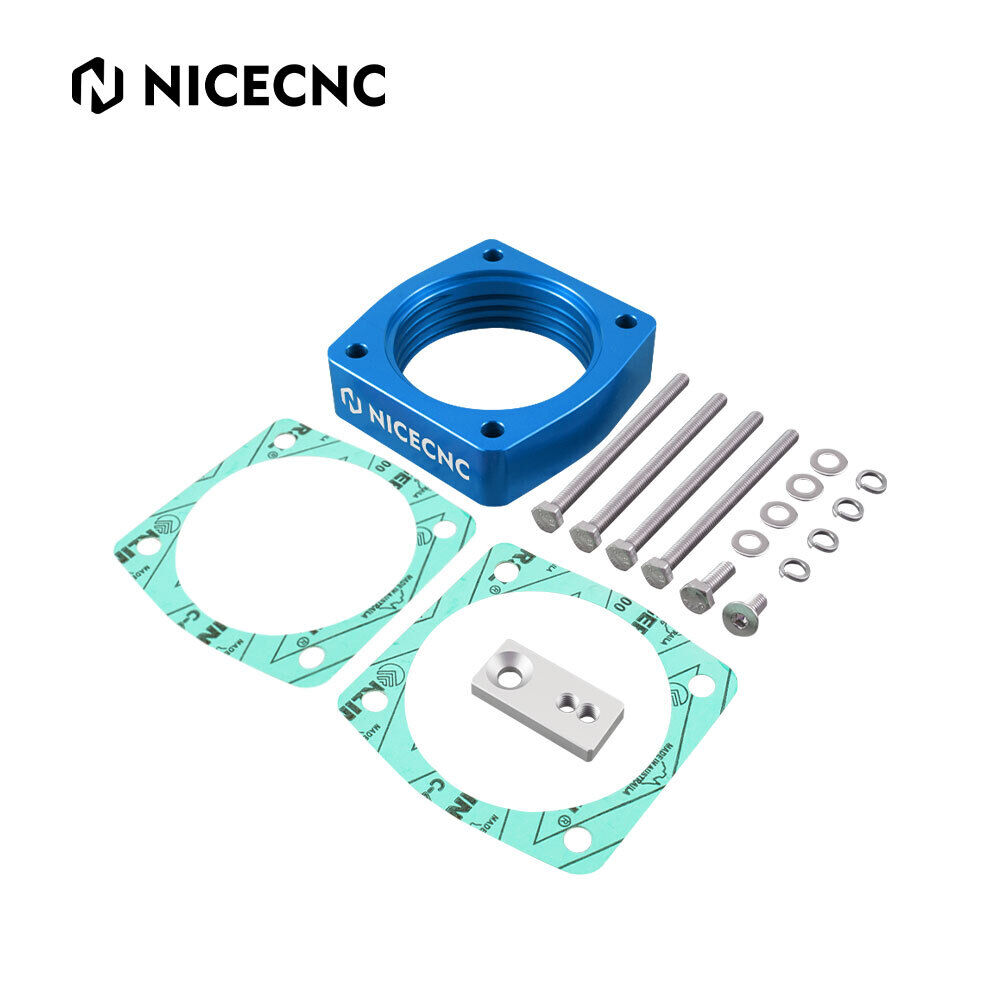 NICECNC Throttle Body Spacer Kit For Nissan 350Z Altima 3.5L VQ35DE Engine Blue