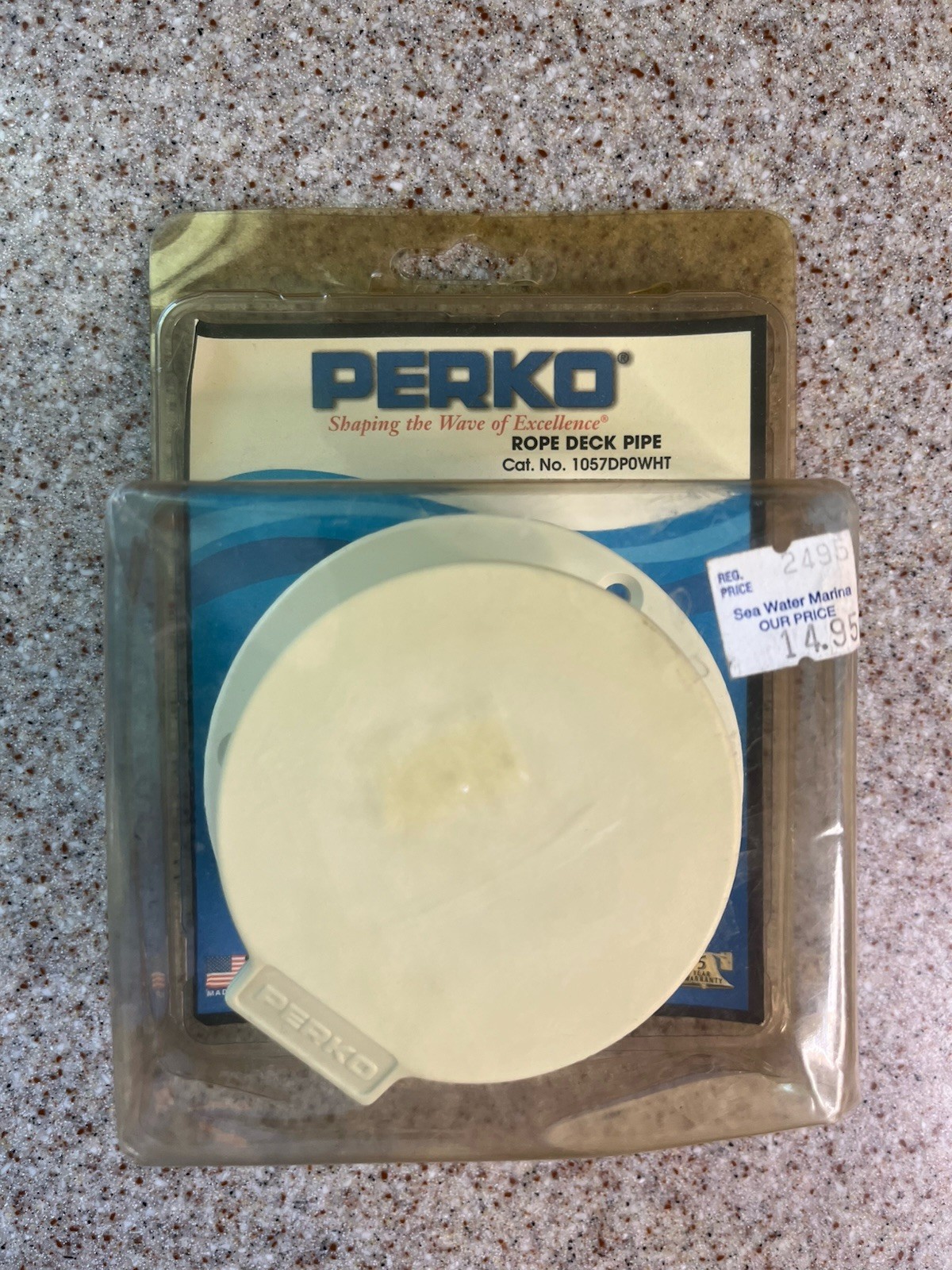 Perko 1057DP0WHT | White Plastic Rope Deck Pipe