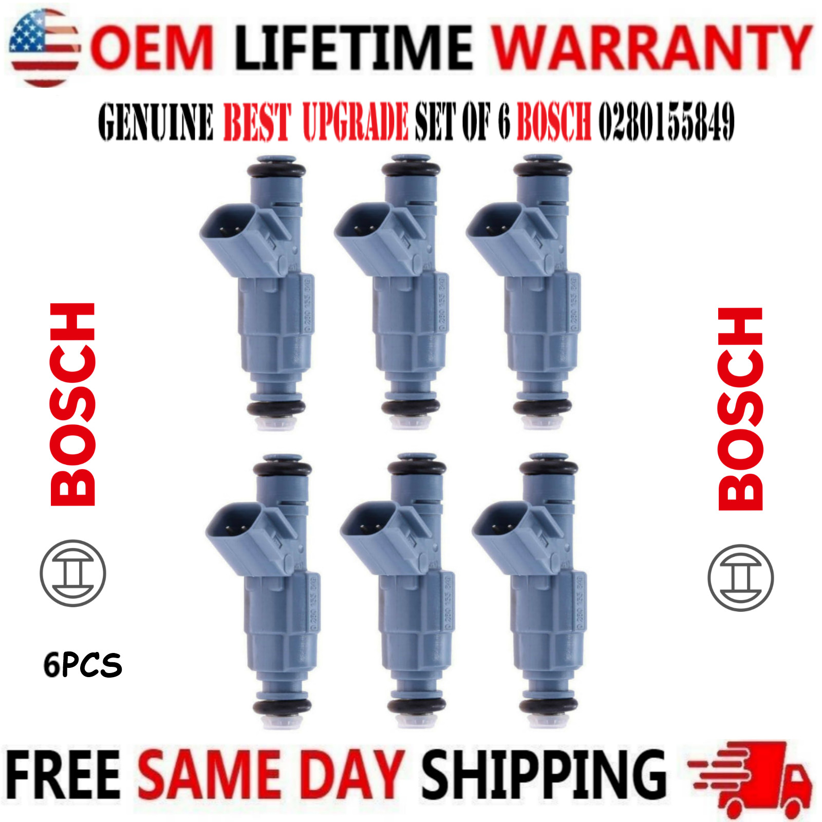 Genuine Best Upgrade BOSCH Fuel Injectors for 2006, 07 Mitsubishi Raider 4.7L V8