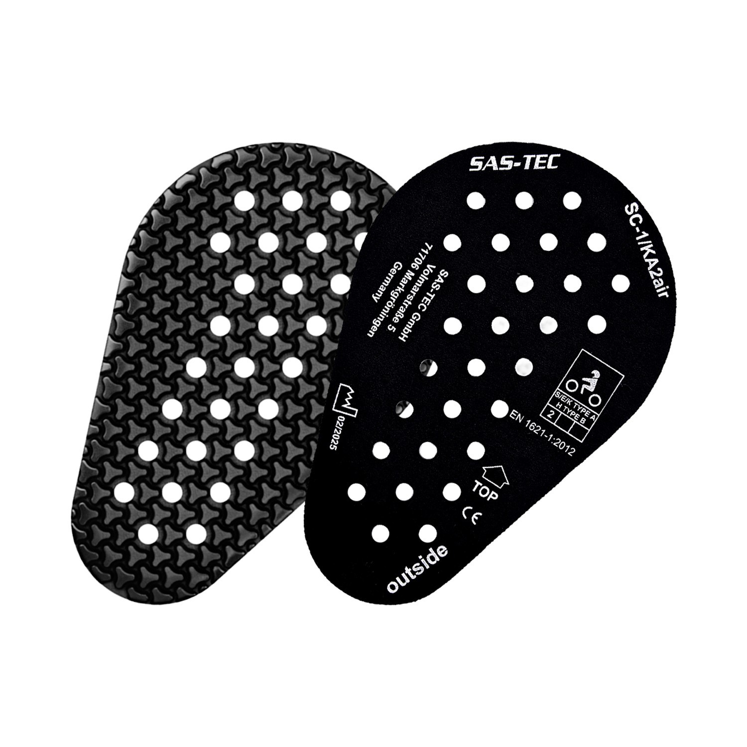 Goodrevs SAS-TEC SC-1/KA2air CE Level 2 Thin Flexible Motorcycle Armor Inserts