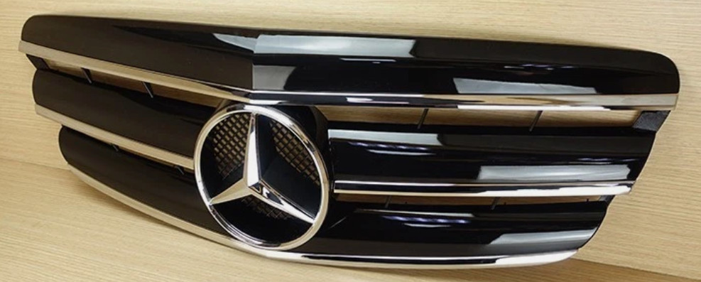 Black 3-Fins Front Grille Chrome Star for 07-09 Mercede Benz S600 S550 S450 S63 Black 3-Fins Front Grille Chrome Star for 07-09 Mercede Benz S600 S550 S450 S63