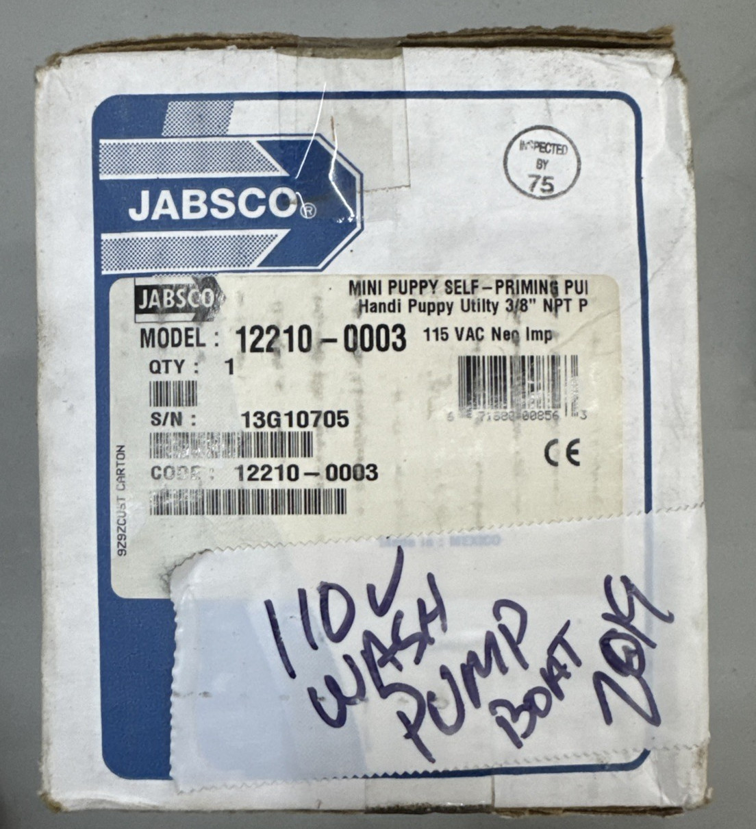 Jabsco 12210-0003 Handi Puppy Utility 3/8\
