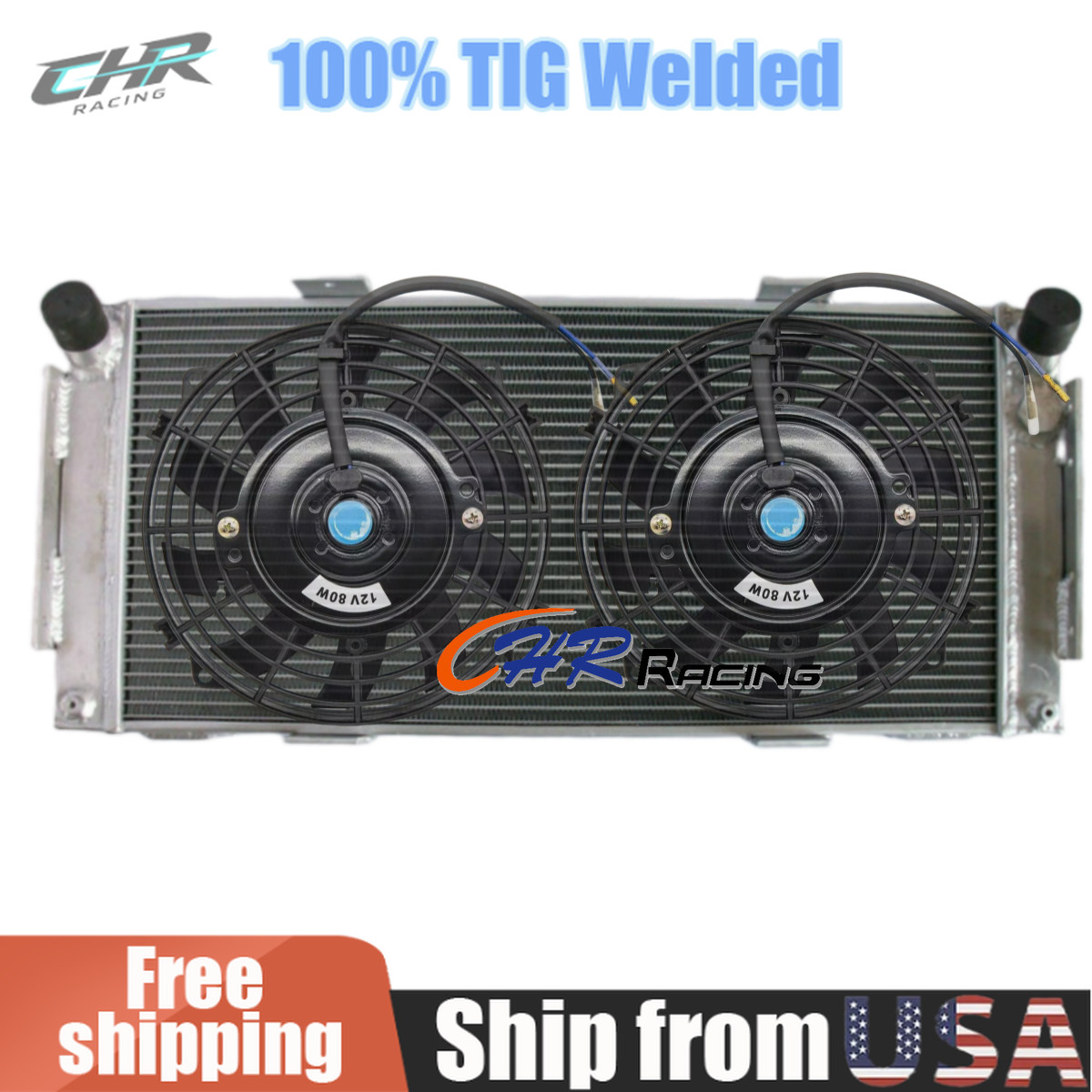 Aluminium Radiator+Fans for 1964-1969 Ford GT40 MK III 4.7L Manual transmission