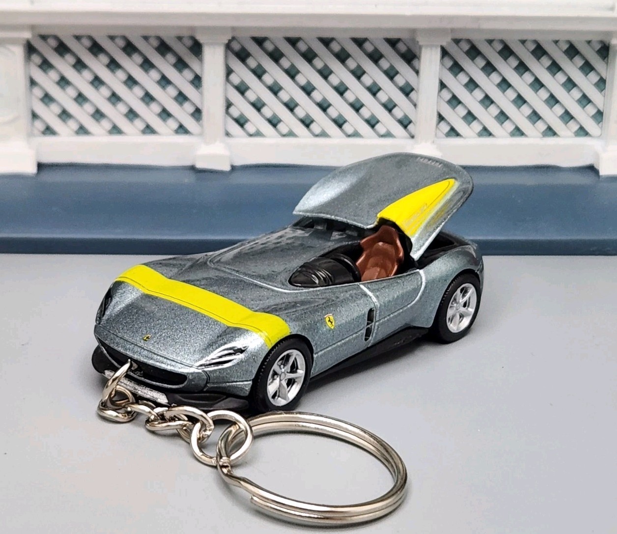 Ferrari Monza SP1 Silver Custom Diecast Car 🎁AWESOME GIFT FOR FERRARI LOVERS 🎁