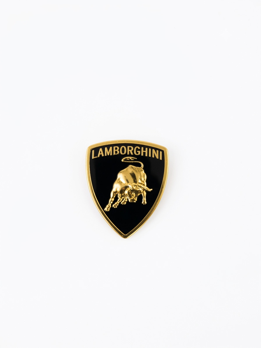 Lamborghini Emblem Aluminum Badge  Car Sticker Gold 6×5.5cm New | Universal