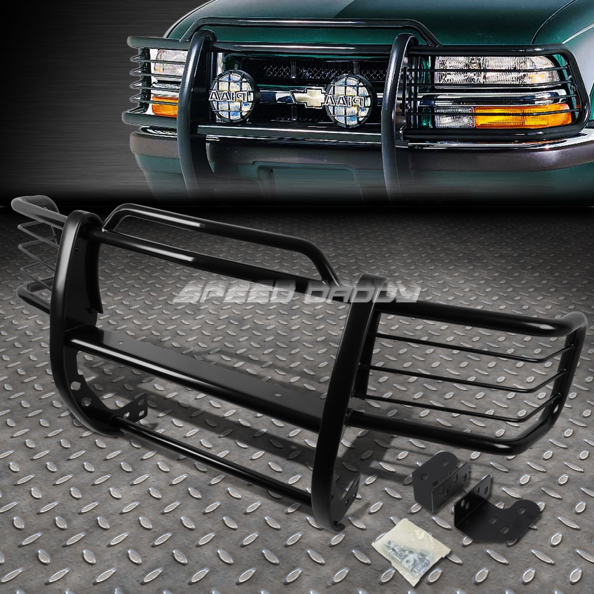 FOR 98-04 BLAZER SONOMA BLACK COATED MILD STEEL FRONT BUMPER BRUSH GRILLE GUARD FOR 98-04 BLAZER SONOMA BLACK COATED MILD STEEL FRONT BUMPER BRUSH GRILLE GUARD