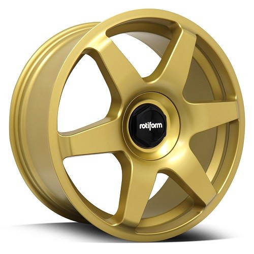 19x8.5 R118 Rotiform SIX Matte Gold Wheel 5x108/5x4.5 (45mm)