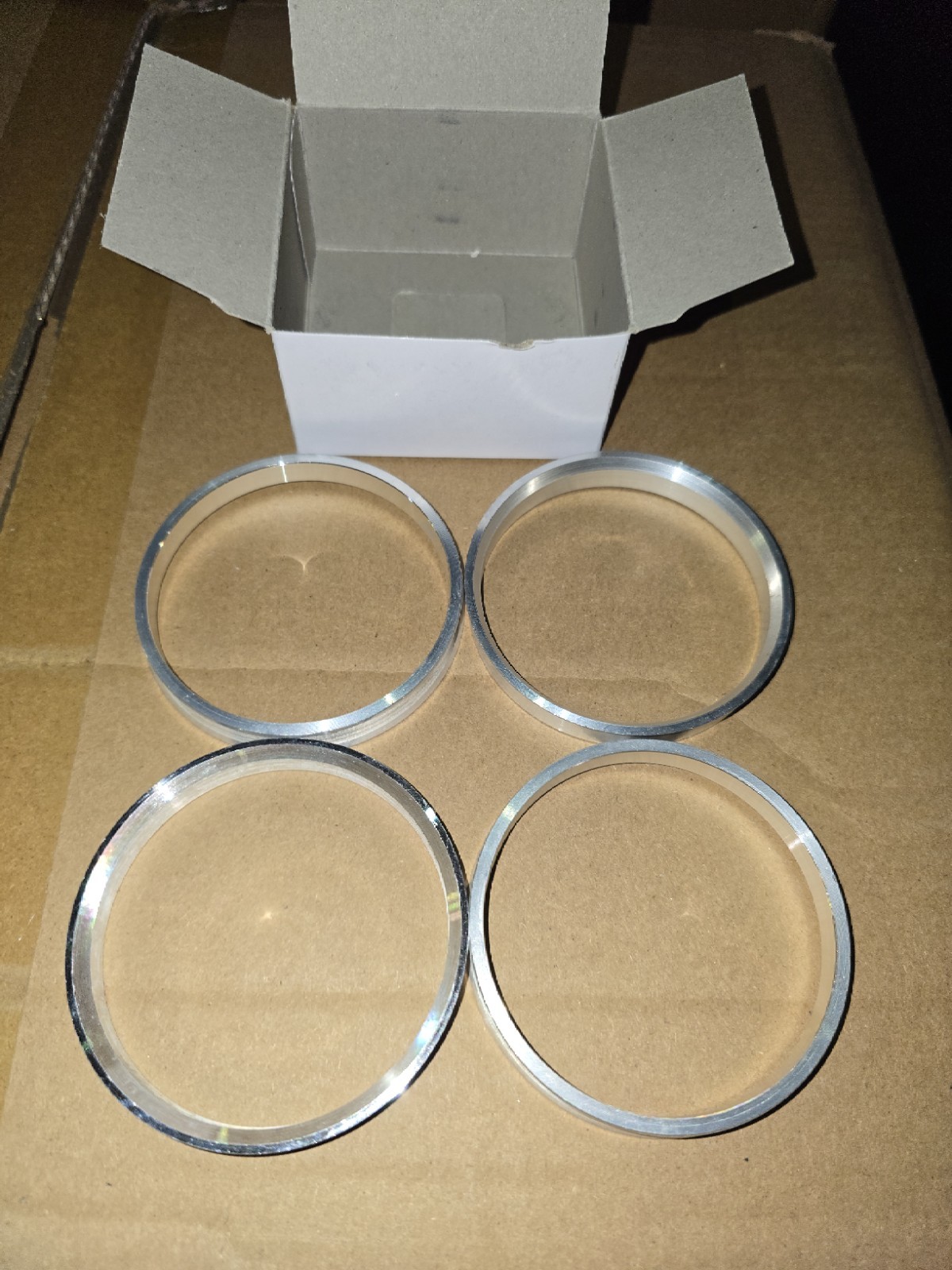 4pc Aluminum Hub Centric Rings | 67.1mm Car to 73.1mm Wheel Bore | Centering 4pc Aluminum Hub Centric Rings | 67.1mm Car to 73.1mm Wheel Bore | Centering