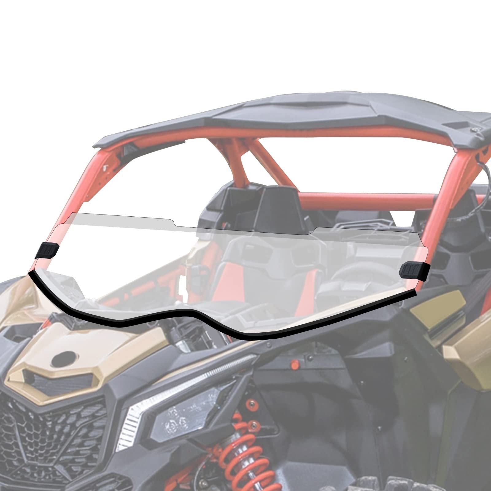 StarknightMT X3 Half Windshield Scratch Resistant Windshield, Clear