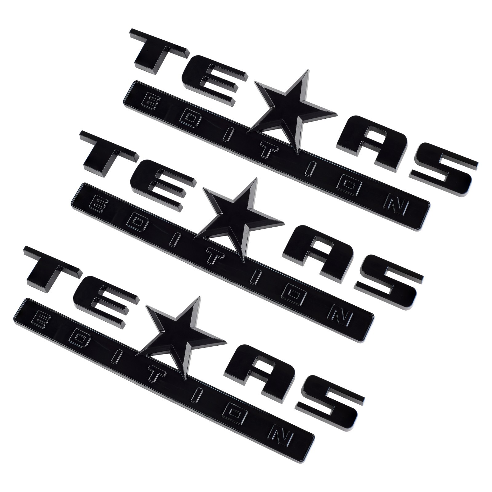 3Pcs Black 3D Texas Edition Emblems For Silverado Sierra Universal Badge Decal 3Pcs Black 3D Texas Edition Emblems For Silverado Sierra Universal Badge Decal