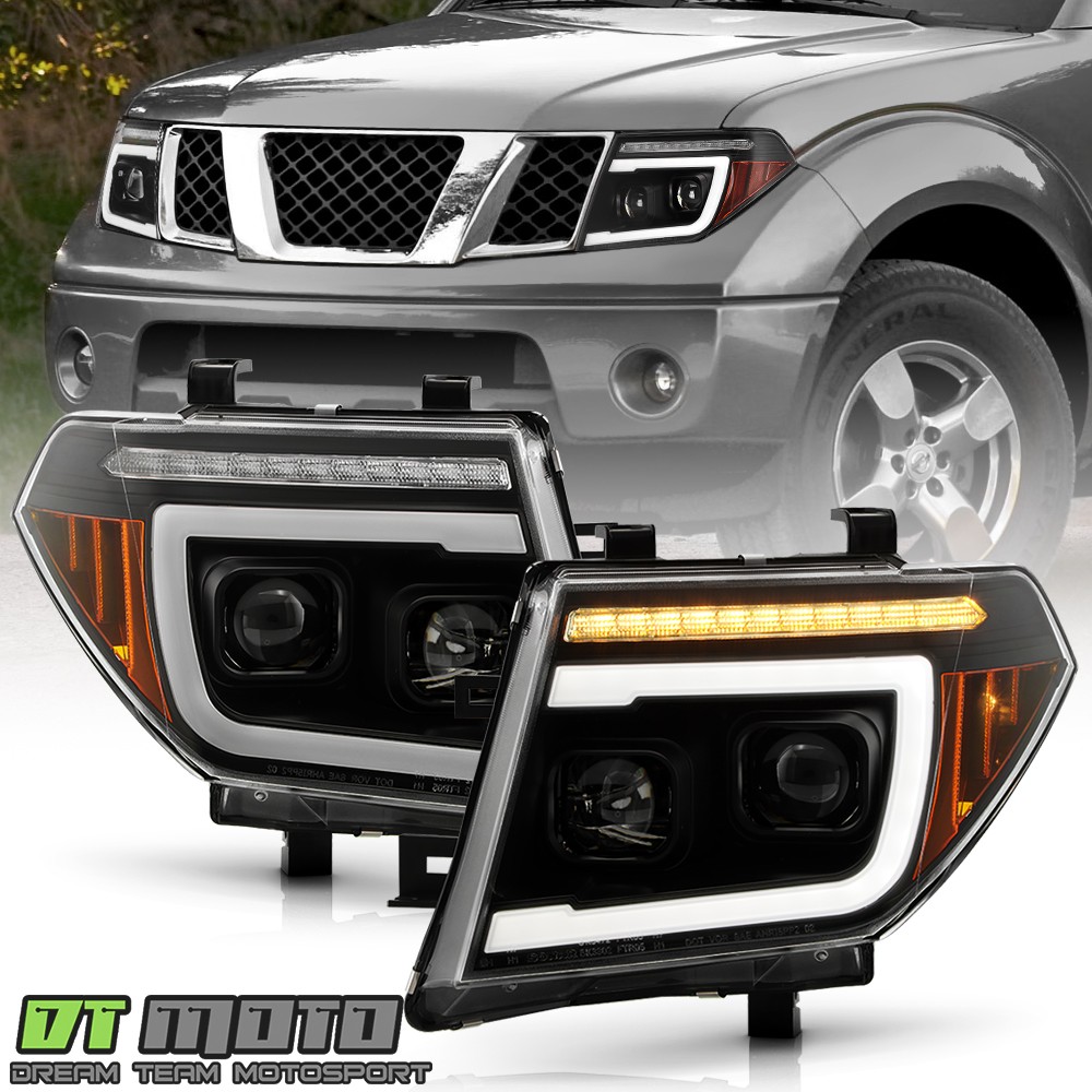 For 2005-2008 Nissan Frontier LED Greeting Animation Dual Projector Headlights
