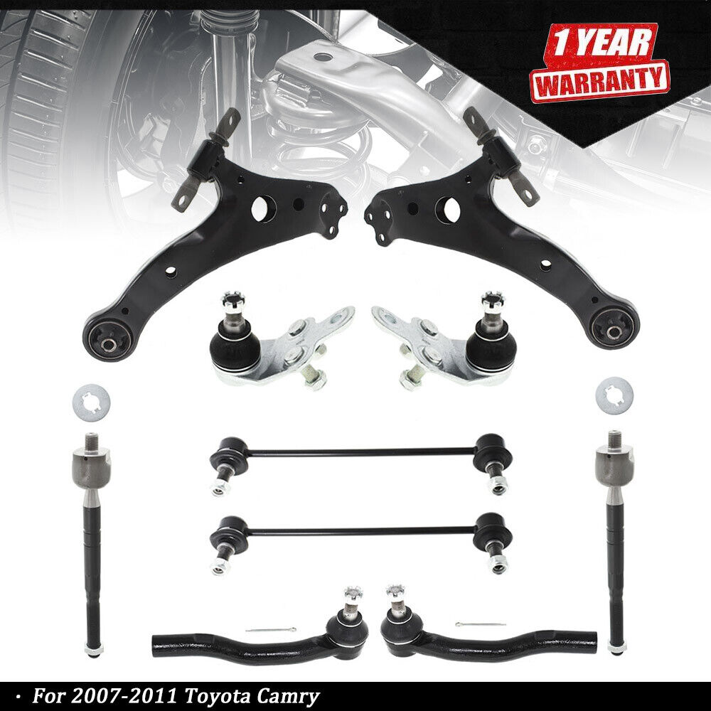 10Pc Front Lower Control Arm Suspension Kit For 2007-2011 Toyota Camry 2.5L 3.5L