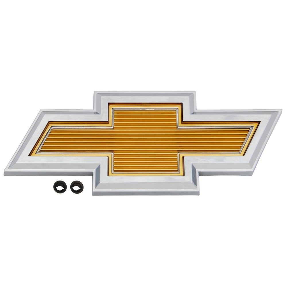 Grille Emblem Bowtie Gold/Chrome Chevrolet C10 1981-1982