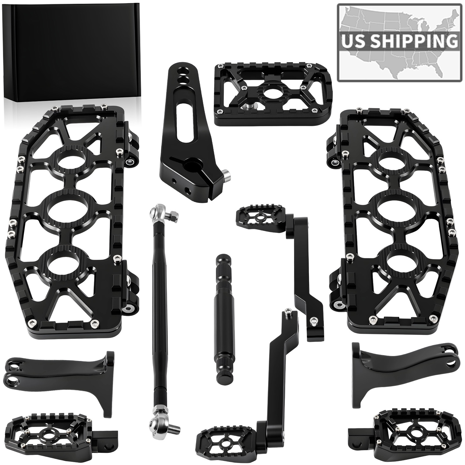 Floorboards MX Foot Boards for Harley Touring Road Street Electra Glide 2008-26
