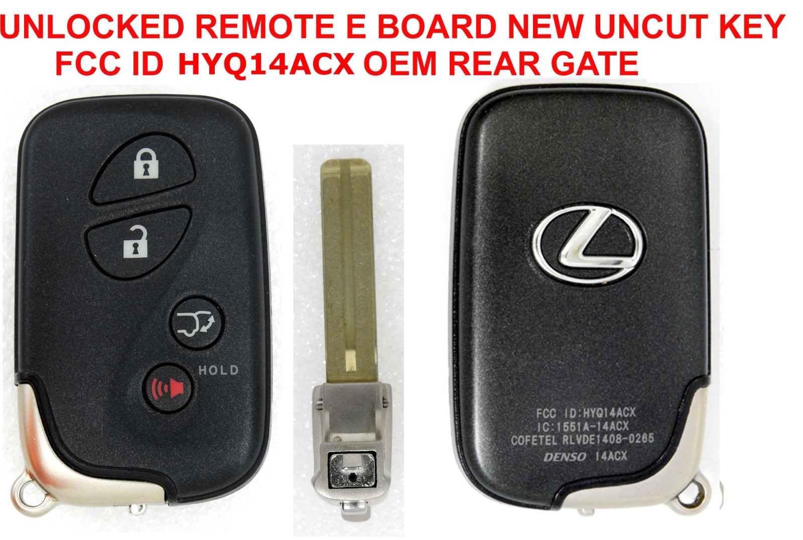 UNLOCKED OEM LEXUS RX350 GX460 SMART REMOTE UNCUT KEY GNE 271451-5290 HYQ14ACX