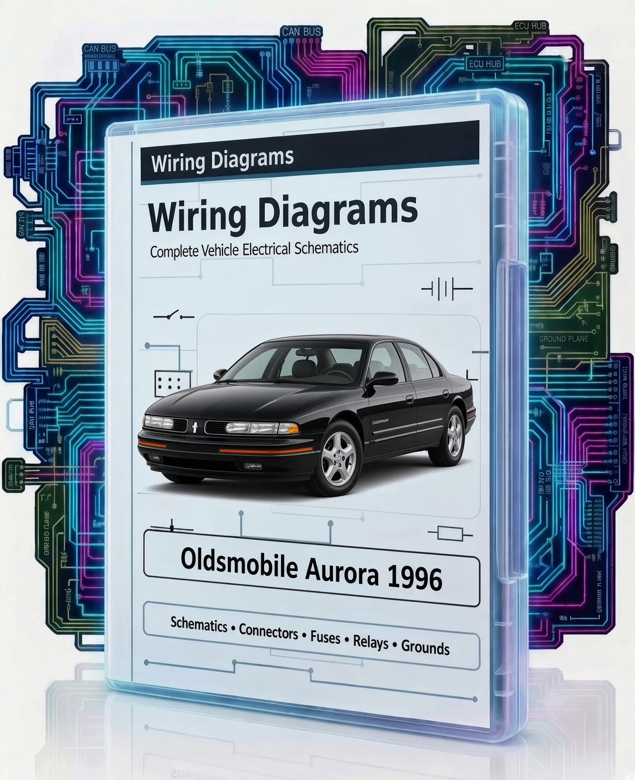 1997 Oldsmobile Aurora Complete Color Electrical Wiring Diagrams PDF on USB
