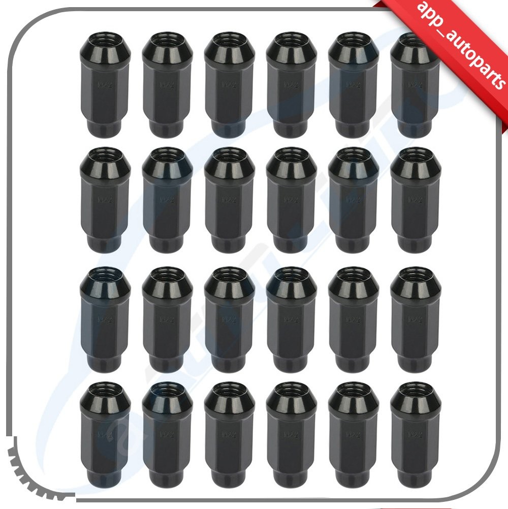 24 Pcs Black 14x2 Lug Nuts Fits Ford F-150 Expedition Lincoln Navigator Mark LT 24 Pcs Black 14x2 Lug Nuts Fits Ford F-150 Expedition Lincoln Navigator Mark LT
