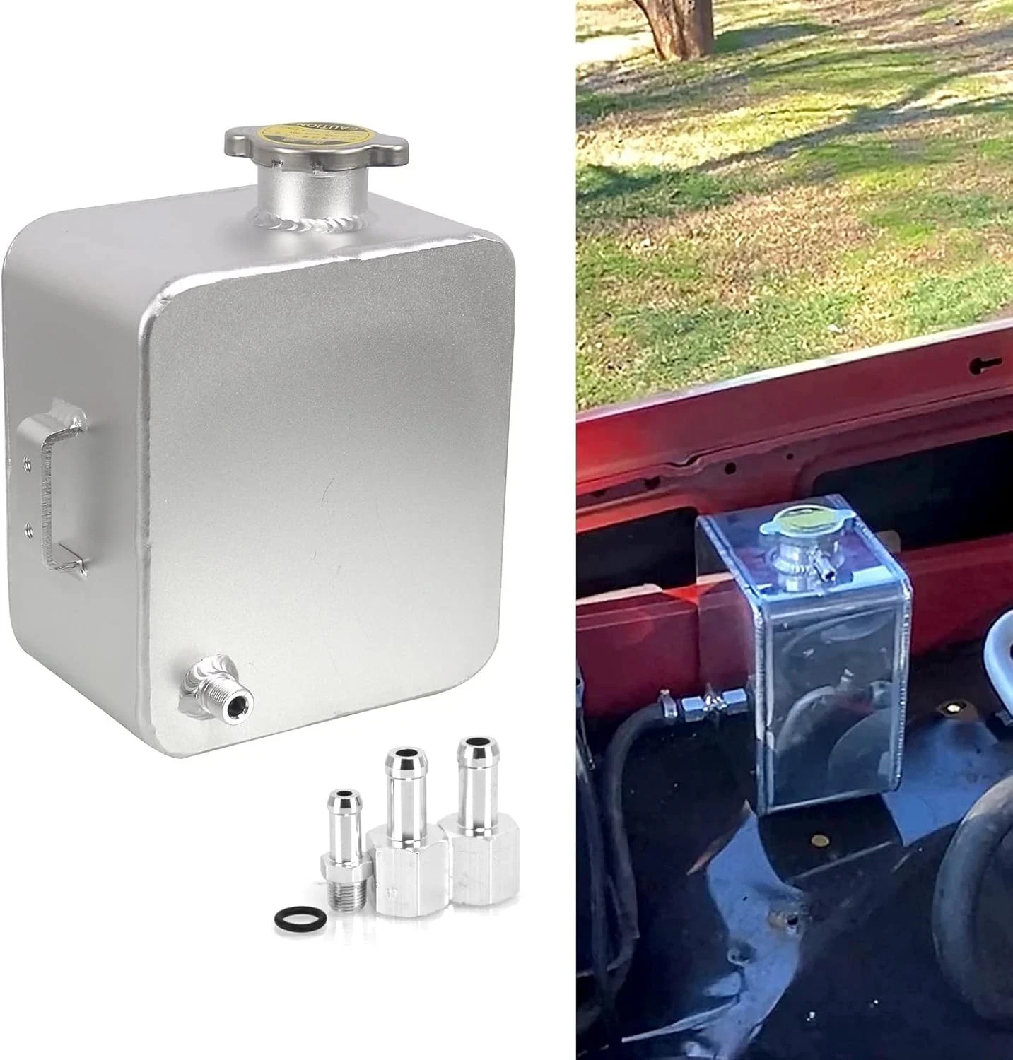 Universal 2L Water Coolant Expansion Overflow Tank Reservoir... Universal 2L Water Coolant Expansion Overflow Tank Reservoir...