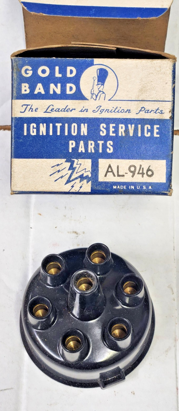 NOS Vintage Gold Band Distributor Cap AL-946 AL946