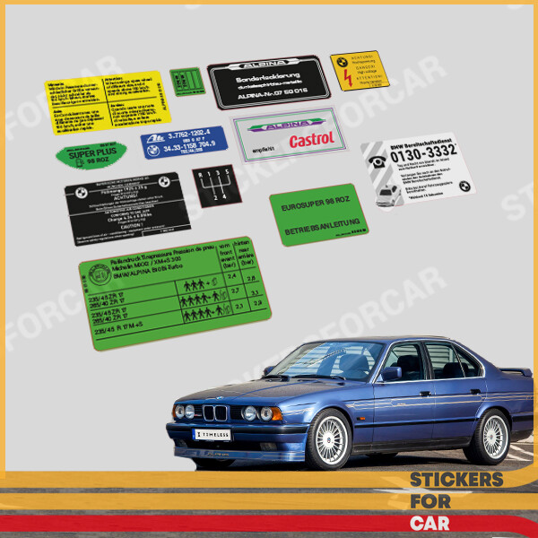 ALPINA B10 E34 Bi Turbo DECALS STICKERS SET RESTORATION AUFKLEBER