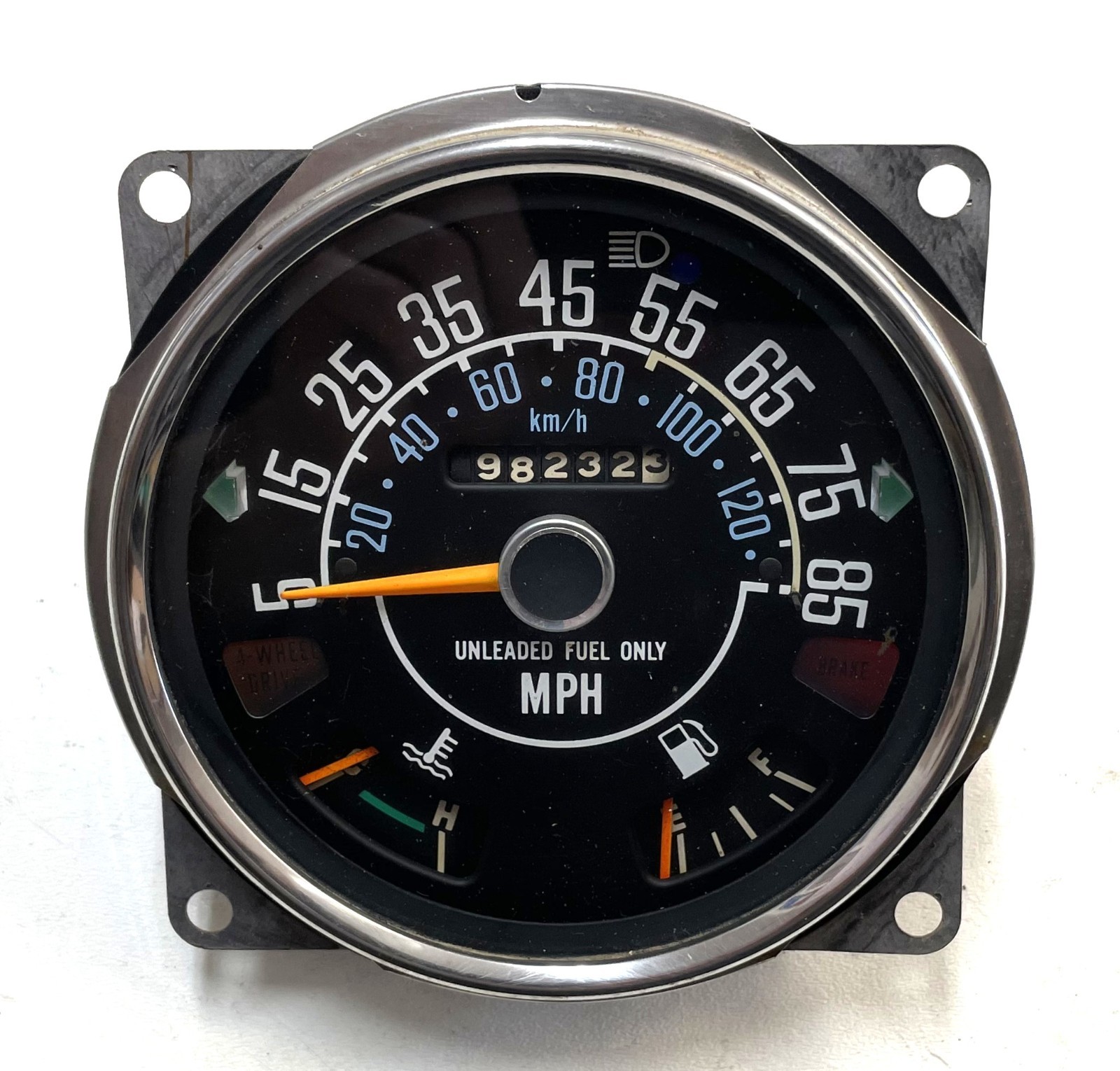 Jeep CJ Speedometer Odometer CJ5 CJ7 CJ8 Fuel Temperature Gauge 85 mph 98,232