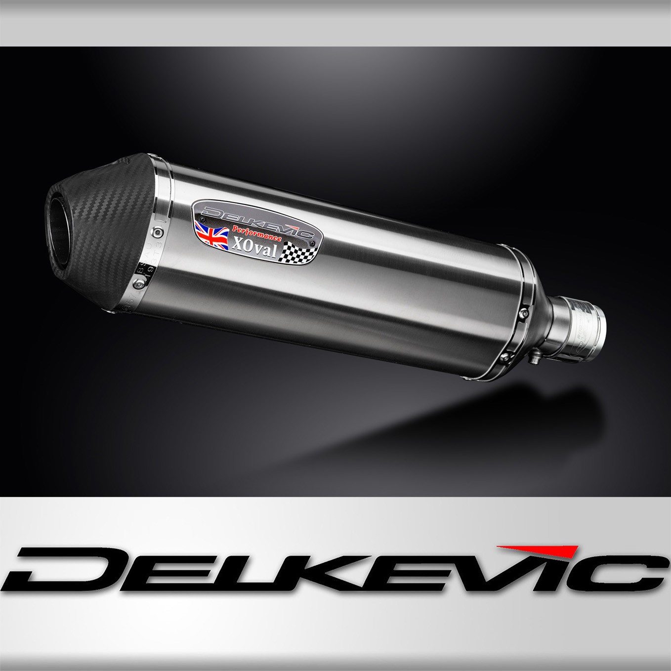 Suzuki V-Strom 800DE Delkevic Slip On - 13.5 Xoval Brushed Muffler
