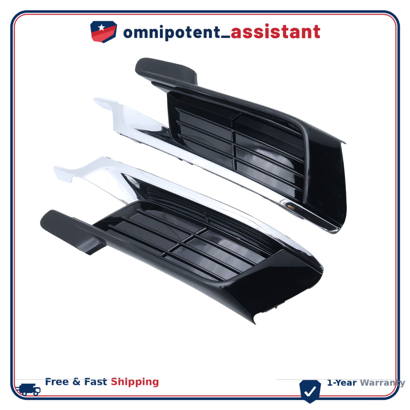 For 2017-2020 Lincoln Continental Front Fog Lamp Trim Left Right Side