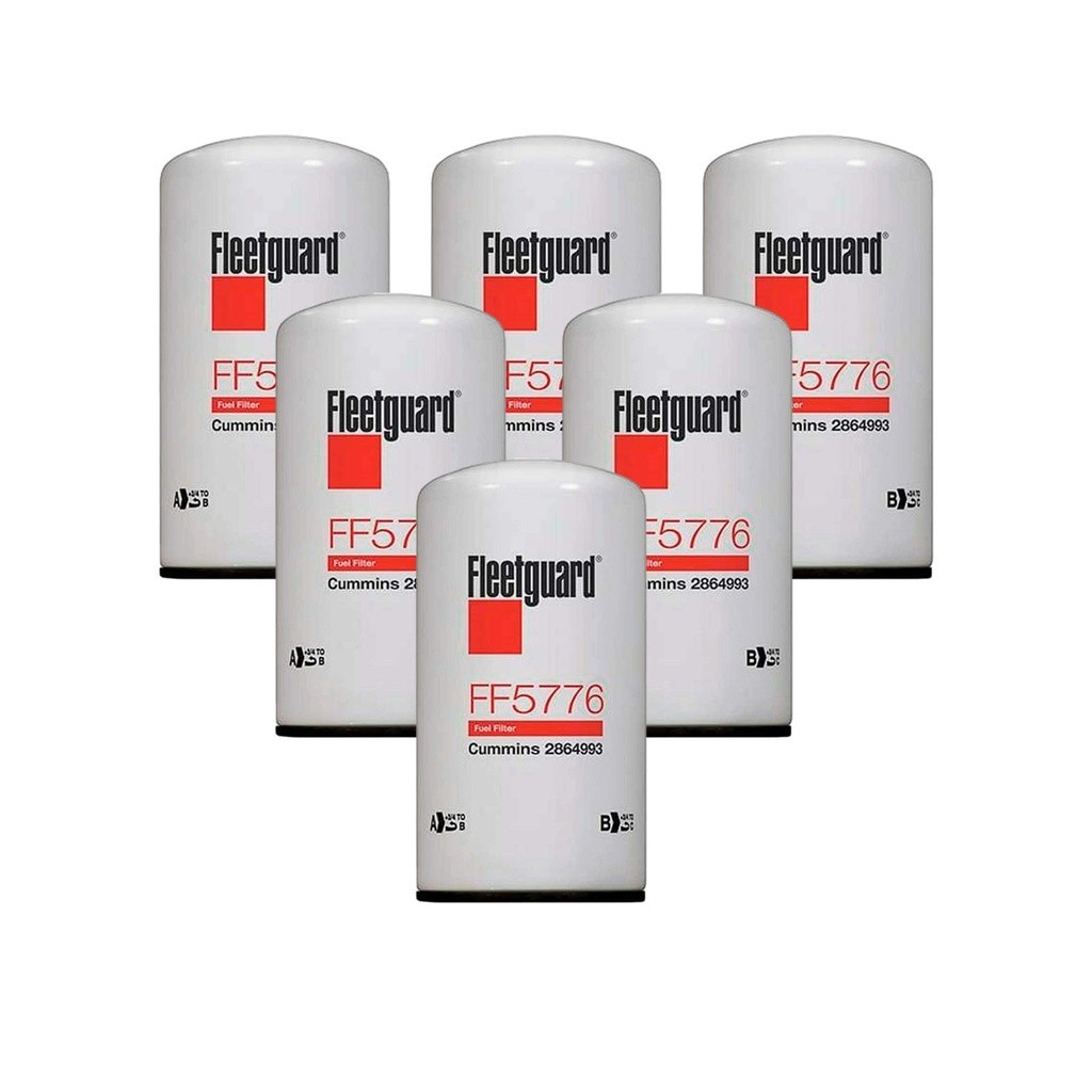 (6 Pcs) FF5776 Fleetguard Fuel Filter  ISX Cummins 2893612, BF9885, P555776,