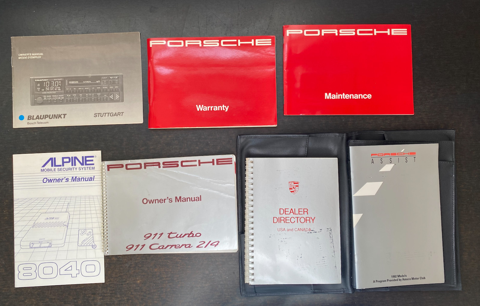1992 1993 1994 Porsche 911 964 Carrera Turbo Owners Manual SET OEM