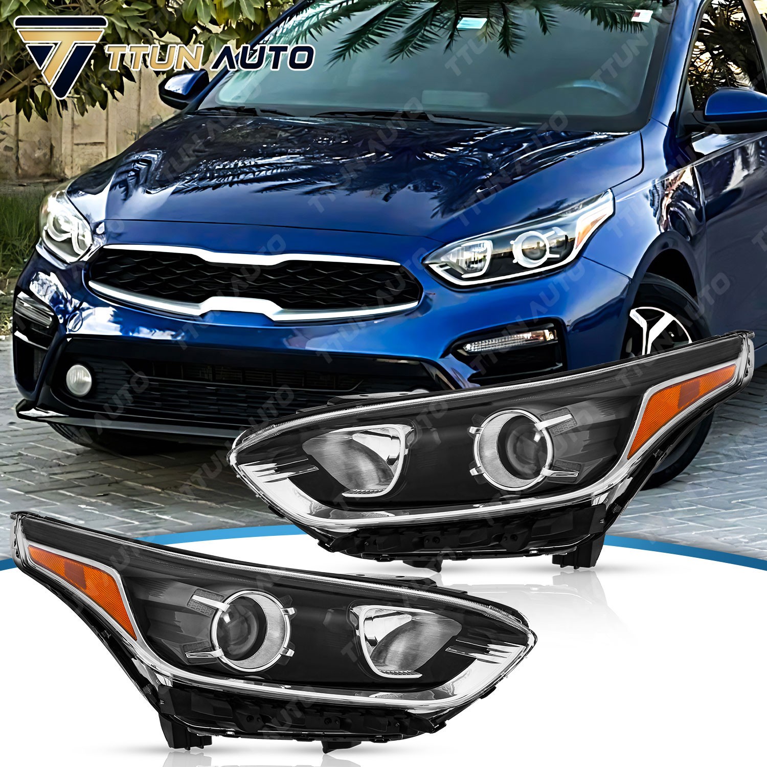 Fits 2019 2020 2021 Kia Forte Sedan Headlight W/Bulb Assembly W/O DRL Left Right