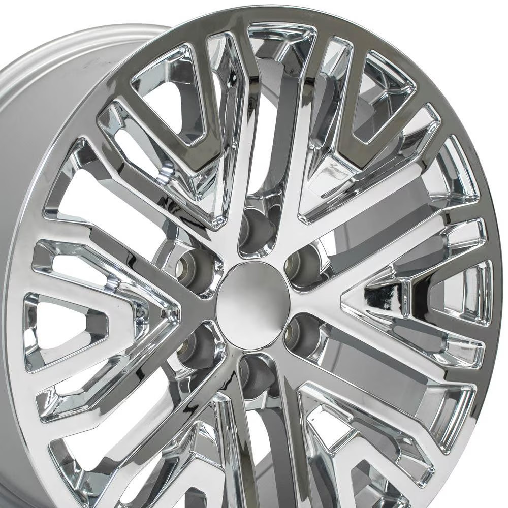 Set(4) OE Wheels CV37 20x9 Chrome Wheels 6x139.7 24ET