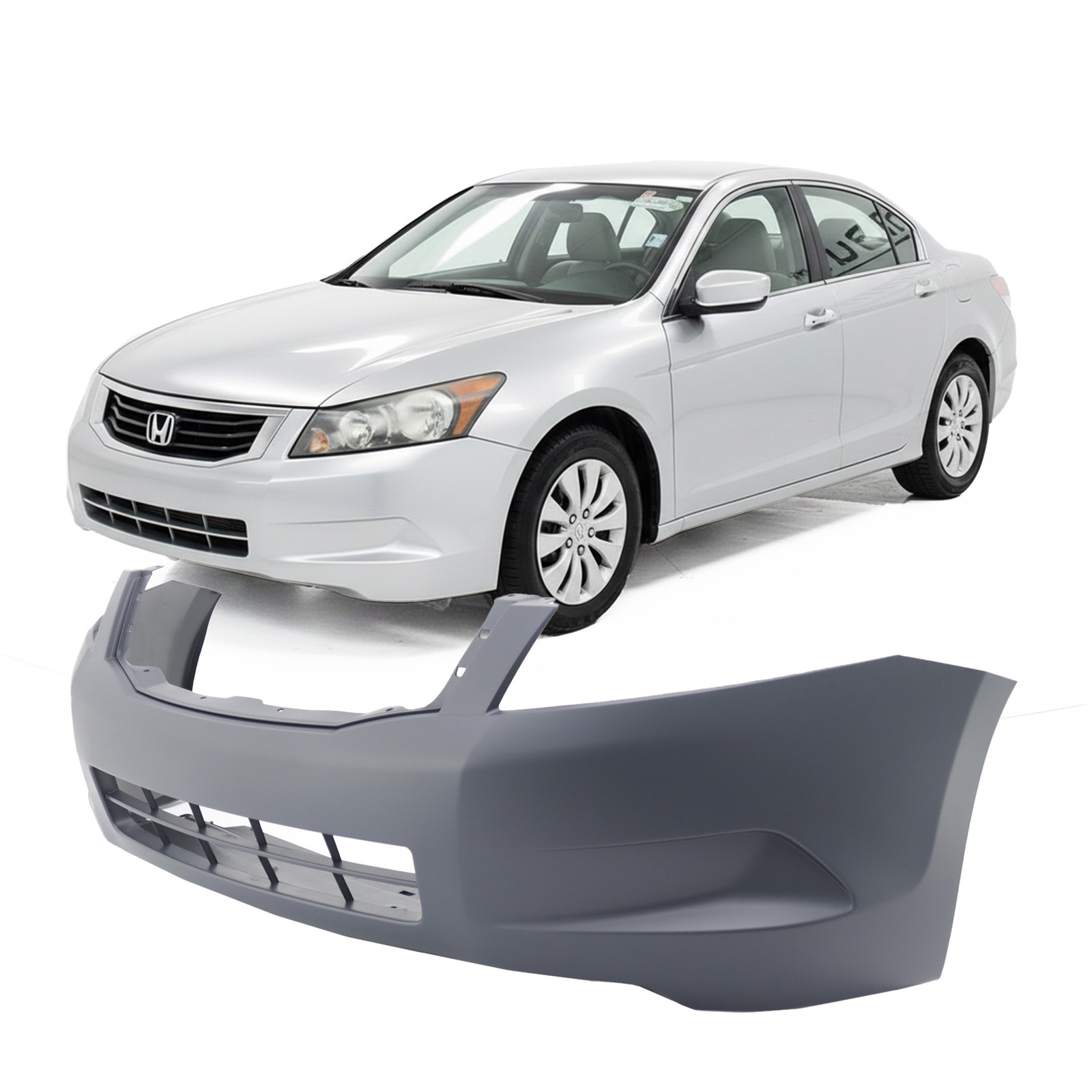 2008-2010 Honda Accord Sedan Primed Front Bumper Cover HO1000254 04711TA0A90ZZ