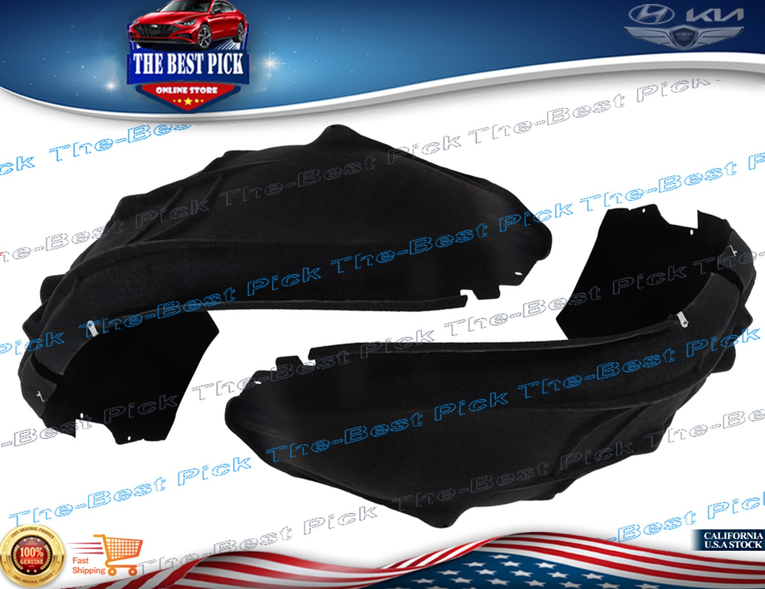 Front Left & Right Inner Fender Liner Fits 2021-2024 Chevrolet Suburban Tahoe