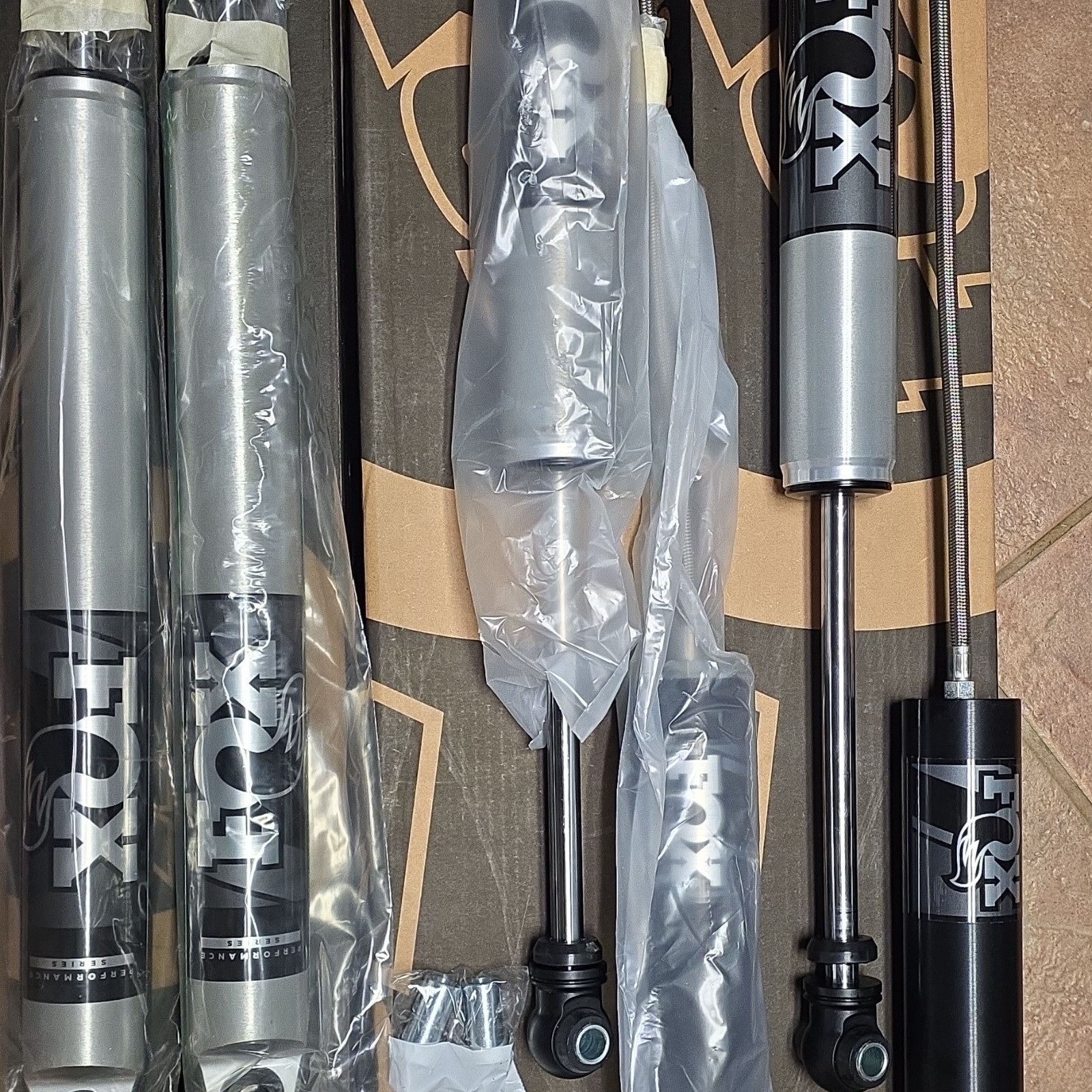 2005 to 2016 Ford F250 Fox Shock Set Front and Rear 2.5 Inch Lift Shocks