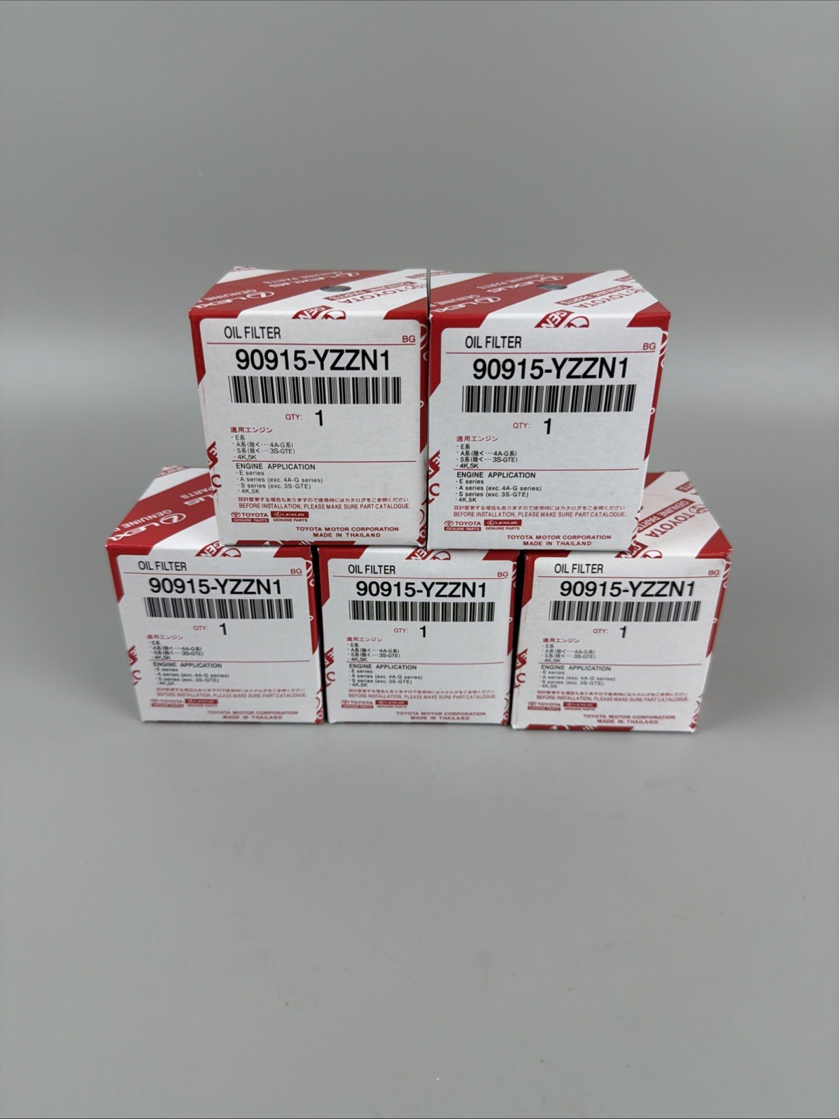 GENUINE OEM TOYOTA LEXUS SCION OIL FILTER 90915-YZZN1 (SET OF 5) GENUINE OEM TOYOTA LEXUS SCION OIL FILTER 90915-YZZN1 (SET OF 5)