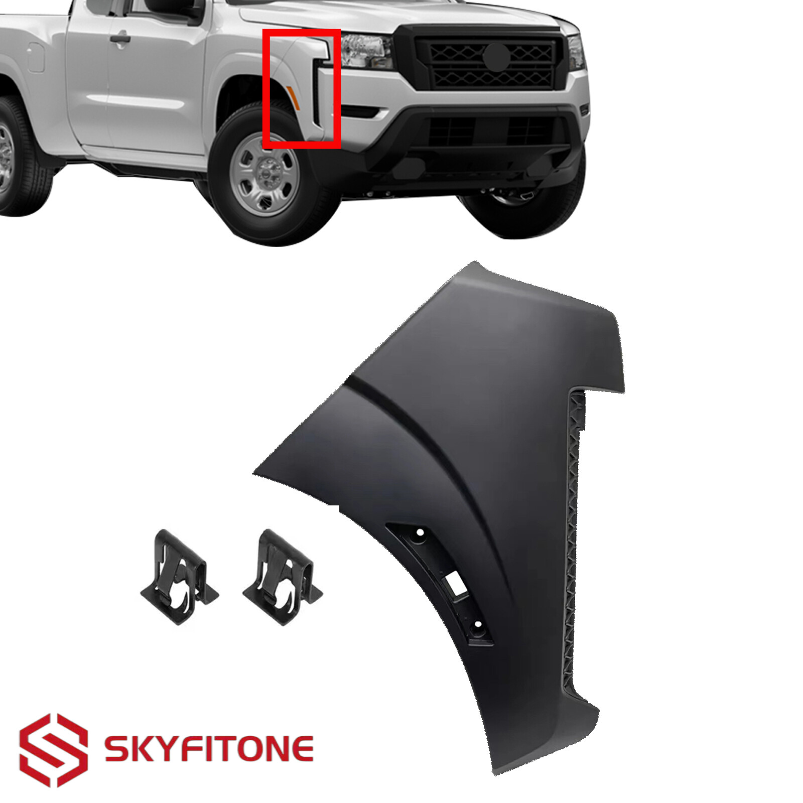Fits 2022-26 Nissan Frontier Front Bumper Face Bar End Extension Right Passenger Fits 2022-26 Nissan Frontier Front Bumper Face Bar End Extension Right Passenger