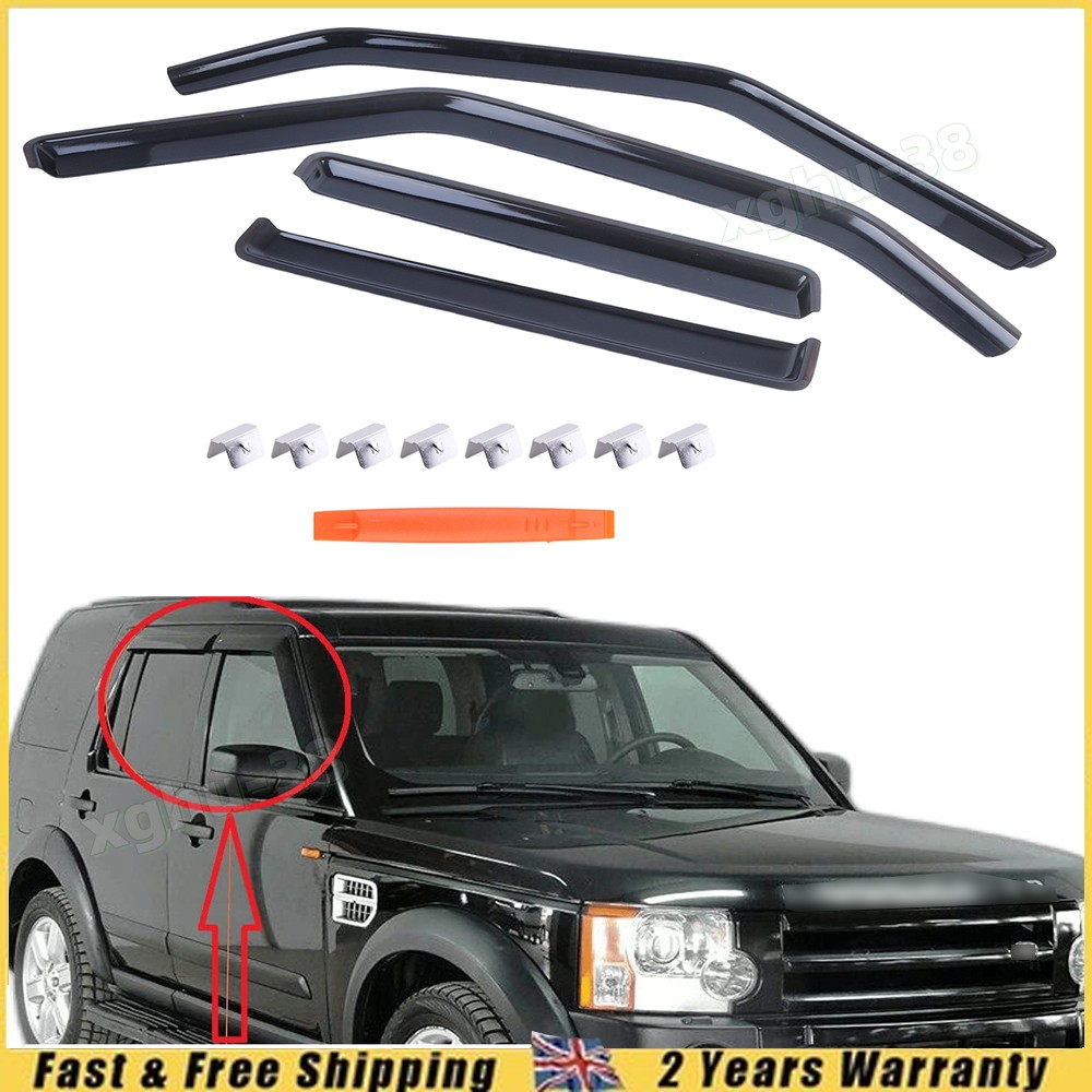 Deflectors In-Channel Window Visor Fit Land Rover LR3 / LR4 2005-2016 Rain Guard