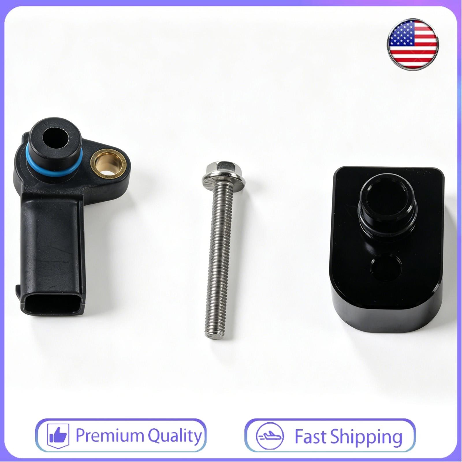 MAP Sensor with Black Spacer Kit for Ford F-250 F-350 6.7L 2011-2019 BC3Z9F479A MAP Sensor with Black Spacer Kit for Ford F-250 F-350 6.7L 2011-2019 BC3Z9F479A