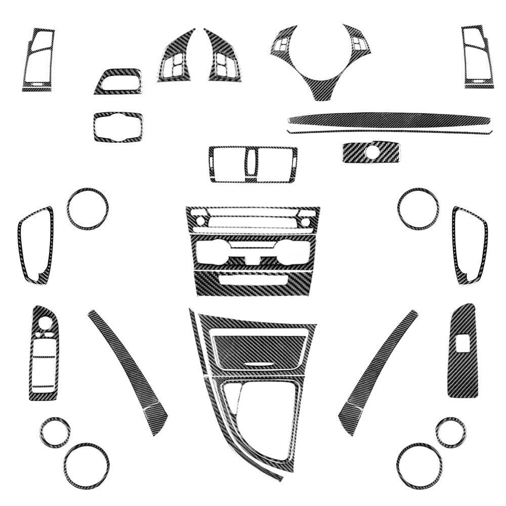 44Pcs Carbon Fiber Whole Interior Kits For BMW 1 Series E81 E82 E87 E88 2008-13