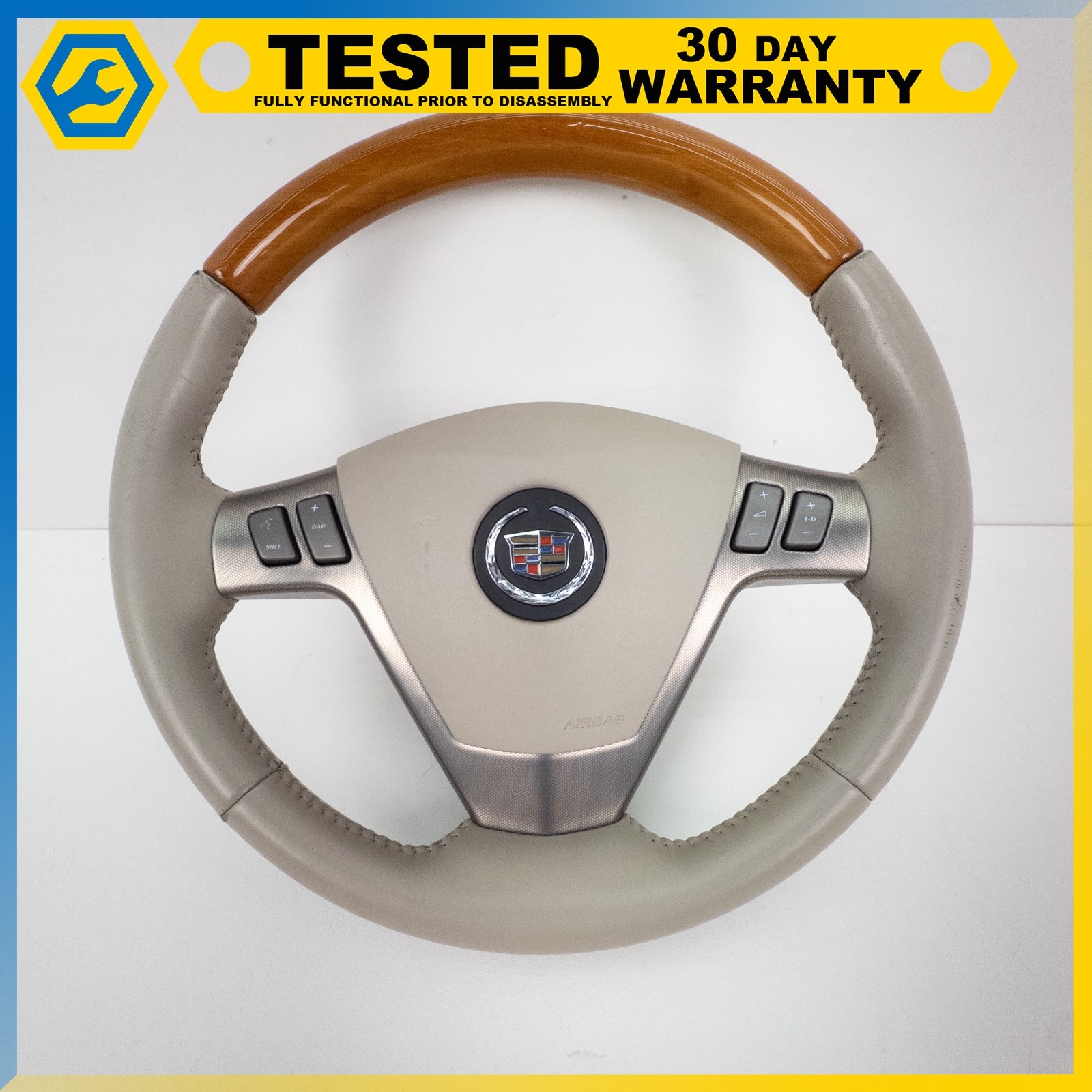 04-09 CADILLAC XLR SRX STS STEERING WHEEL ASSEMBLY OEM 04-09 CADILLAC XLR SRX STS STEERING WHEEL ASSEMBLY OEM