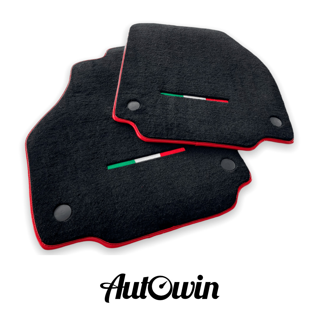 AutoWin Brand Black Floor Mats for Ferrari 488 Pista Spider IT Edition