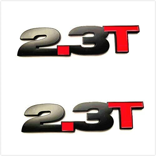   2x Mustang 2.3T Black  Trunk Fender emblem Badge  ECOBOOST Set 