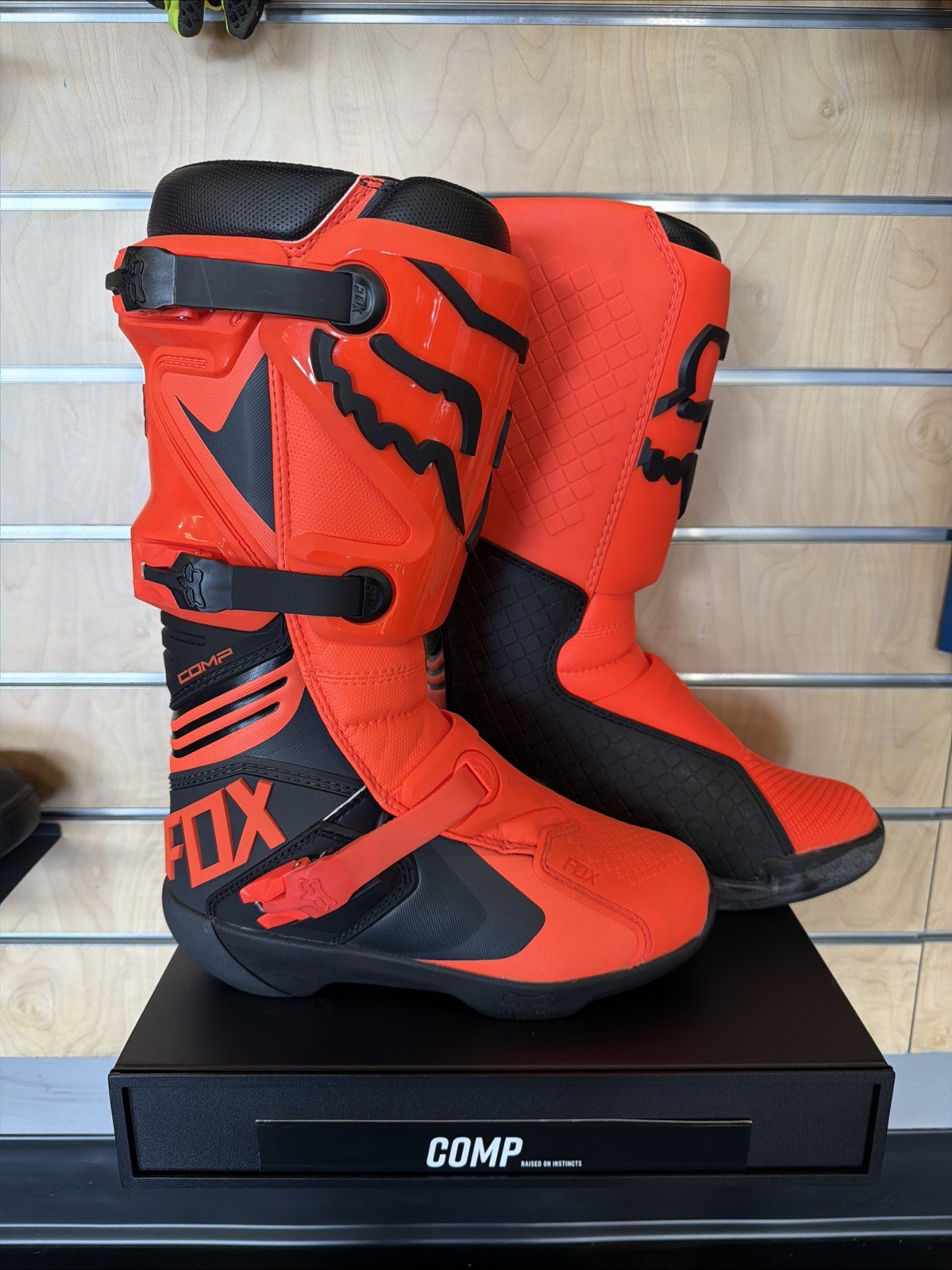 Fox Racing Orange Comp Boots | 25839-824-8 | Adult Size 8