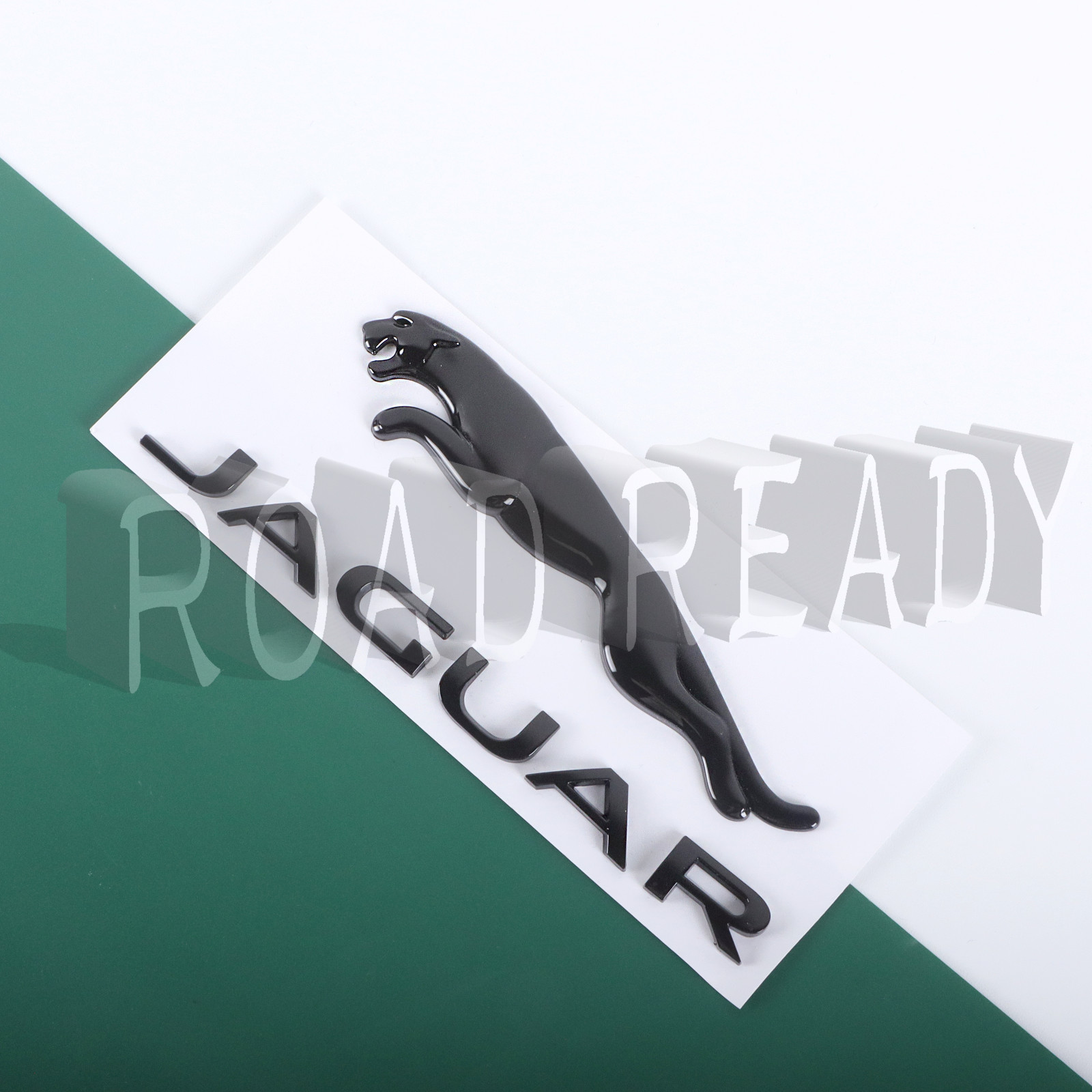 Glossy Black Rear Tailgate Badge Fits for Jaguar Letter Emblem F-TYPE E-PACE