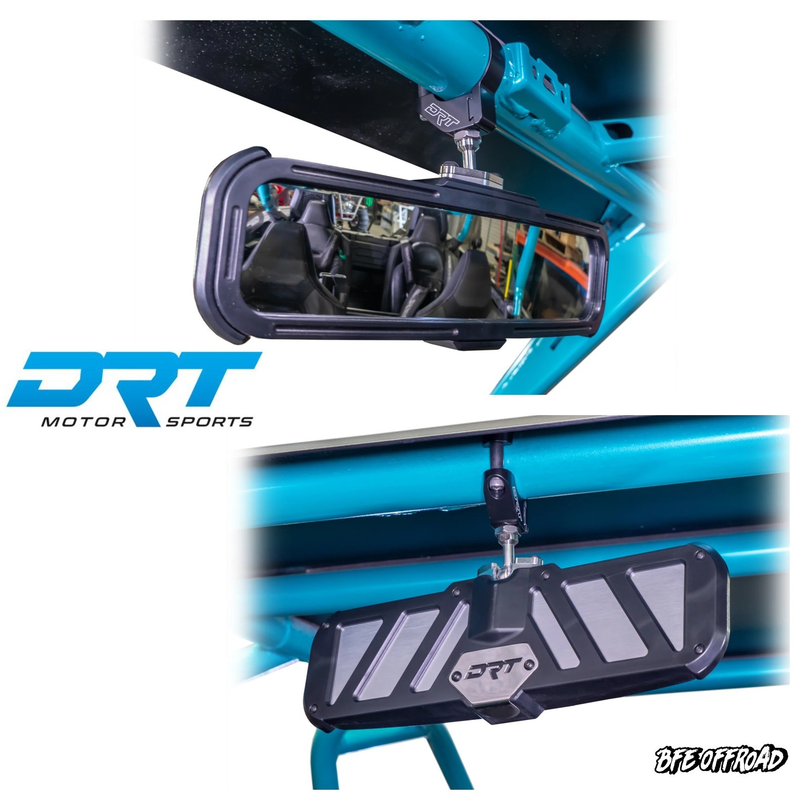 DRT TACTICAL CONVEX CENTER MIRROR RZR PRO R S XP TURBO R X3 KRX MAVERICK W/ 1.50