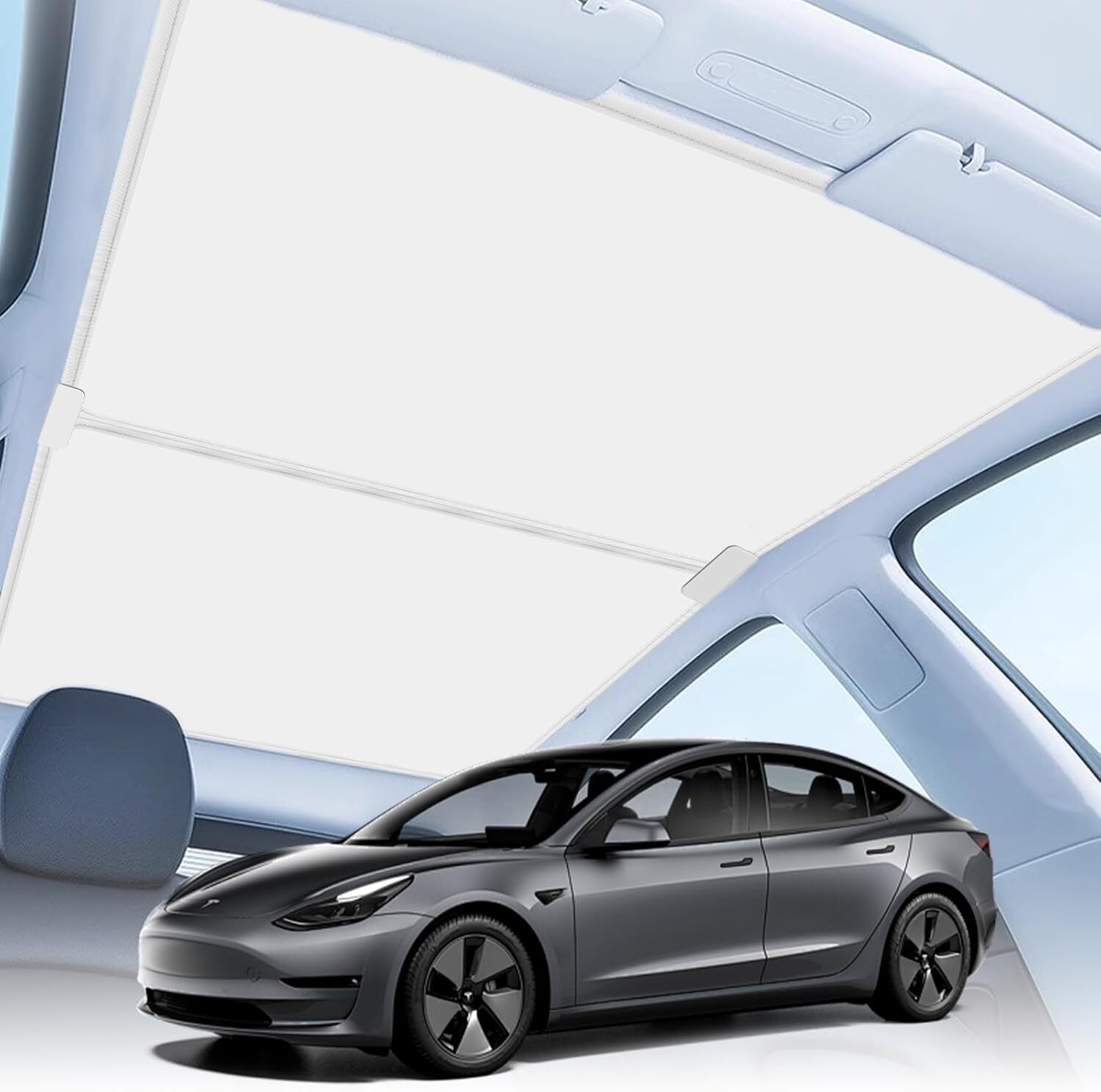 Upgraded Glass Roof Sunshade Sunroof Sun Shade for Tesla Model Y 2020-2024, 2025 Upgraded Glass Roof Sunshade Sunroof Sun Shade for Tesla Model Y 2020-2024, 2025
